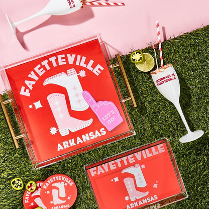 Arkansas Kickoff College Town Small Acrylic Tray