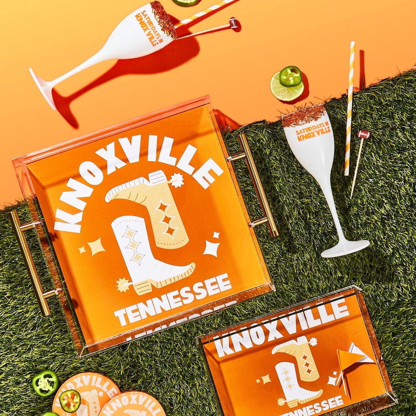 Tennessee Kickoff College Town Small Acrylic Tray