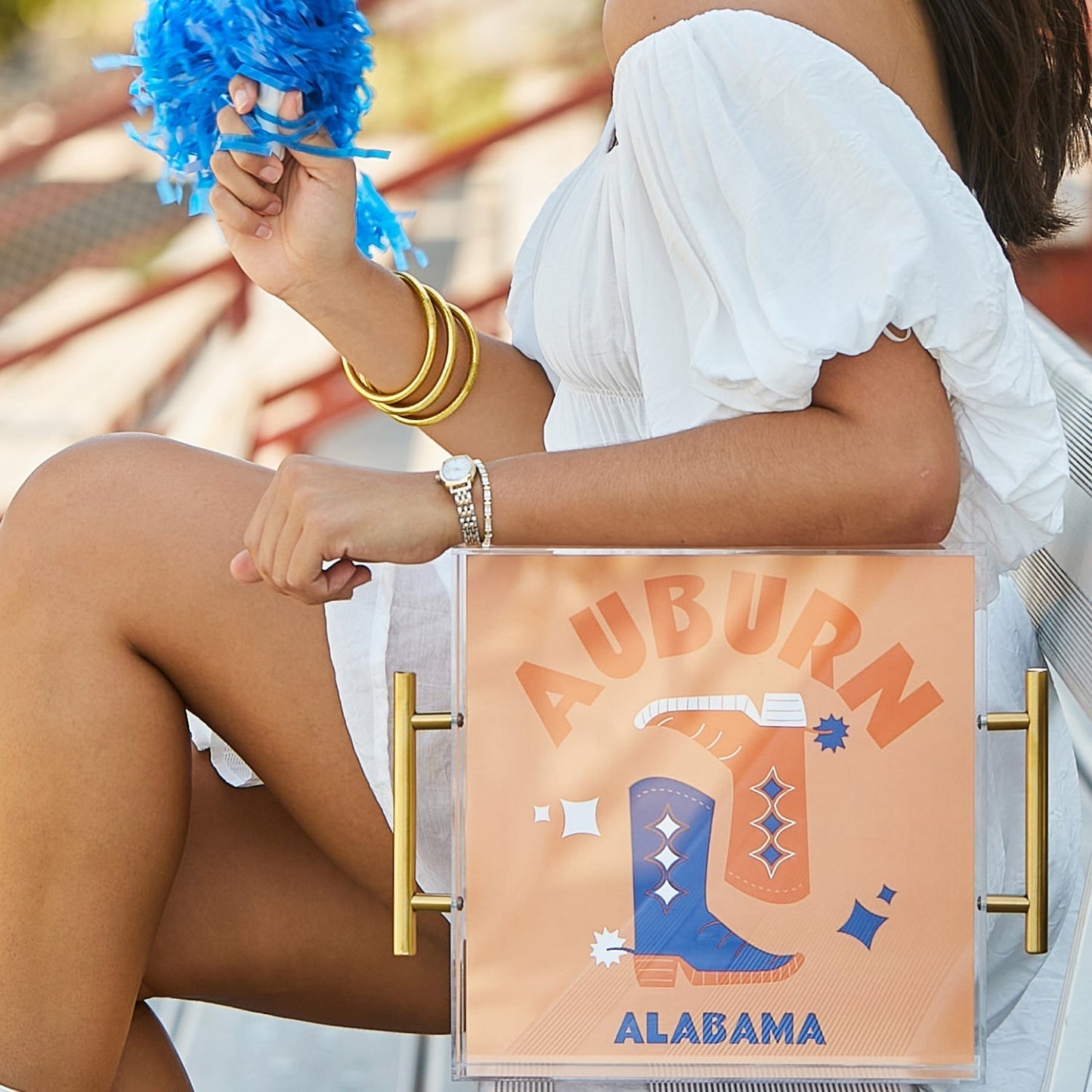 Auburn Kickoff College Town Large Acrylic Tray