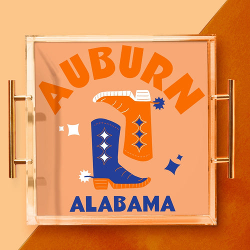 Auburn Kickoff College Town Large Acrylic Tray