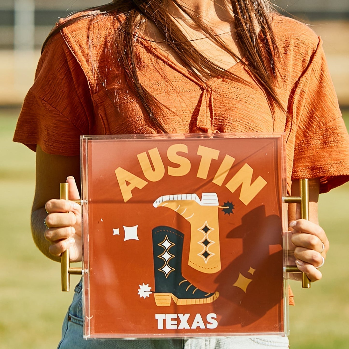 Texas Kickoff College Town Large Acrylic Tray
