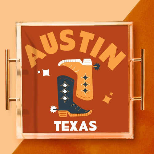 Texas Kickoff College Town Large Acrylic Tray