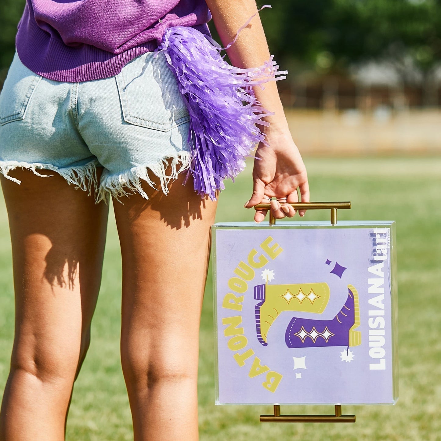 LSU Kickoff College Town Large Acrylic Tray