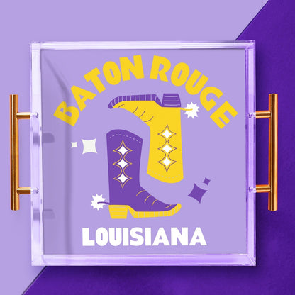 LSU Kickoff College Town Large Acrylic Tray