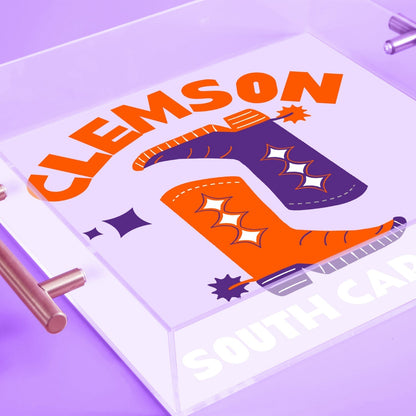 Clemson Kickoff College Town Large Acrylic Tray