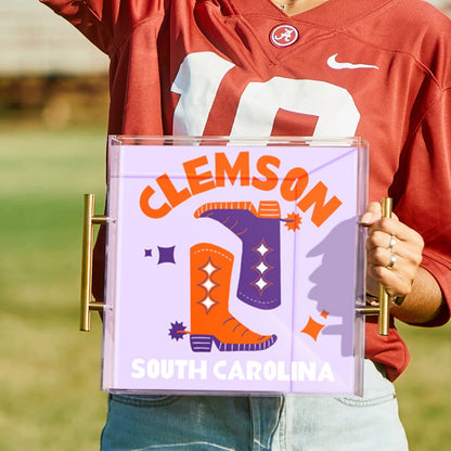 Clemson Kickoff College Town Large Acrylic Tray