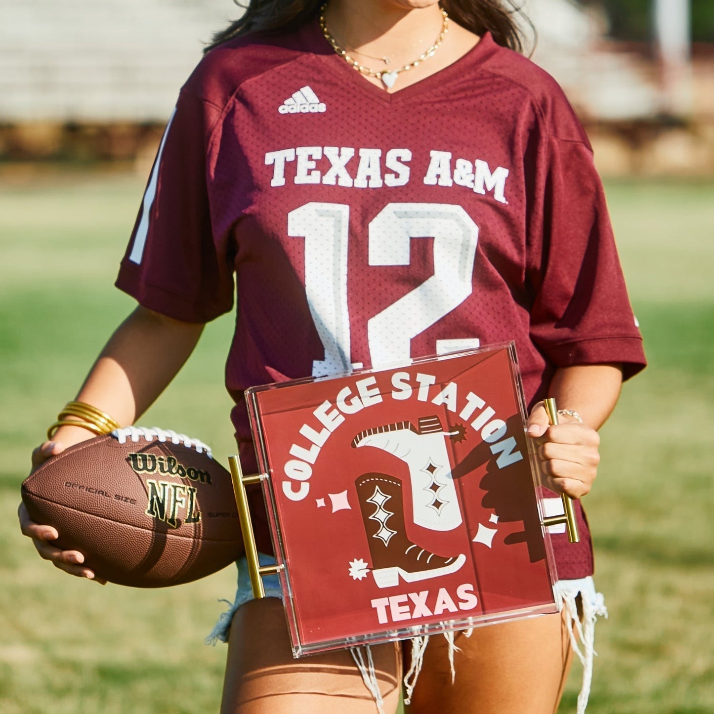 Texas A&M Kickoff College Town Large Acrylic Tray