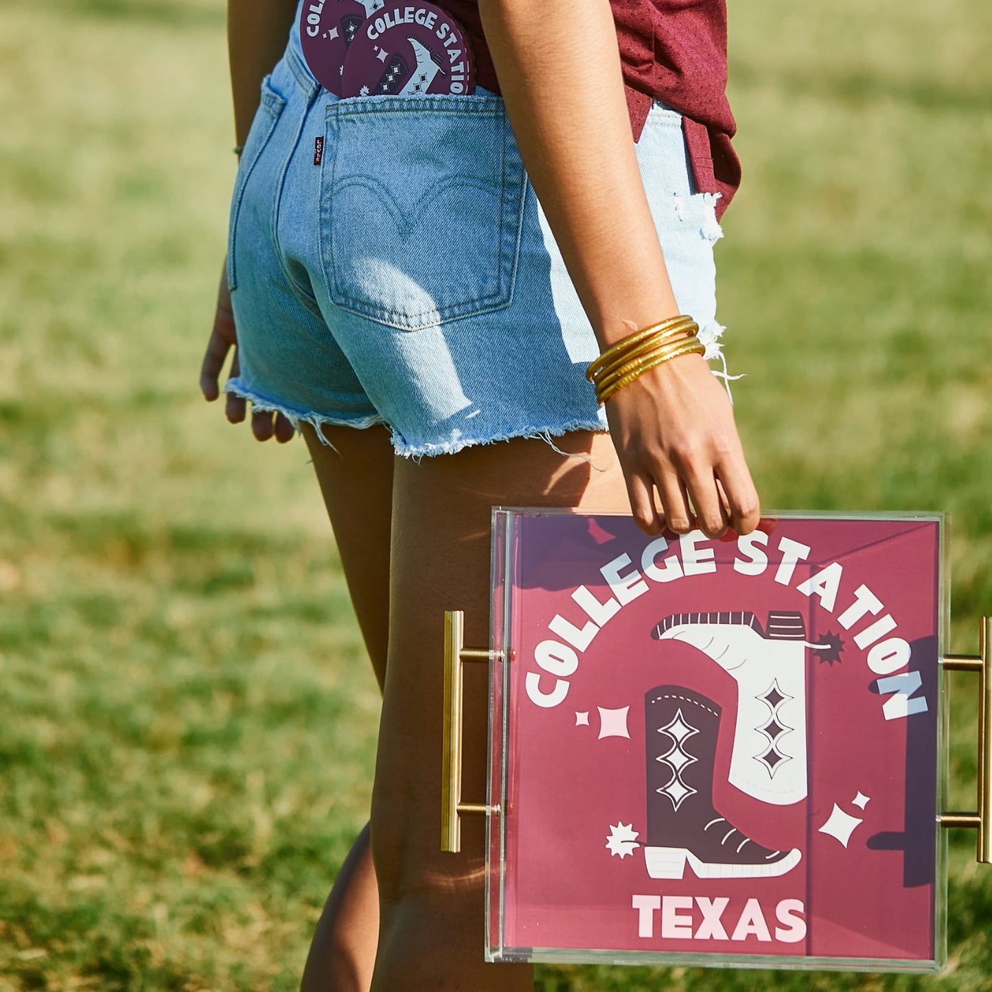 Texas A&M Kickoff College Town Large Acrylic Tray