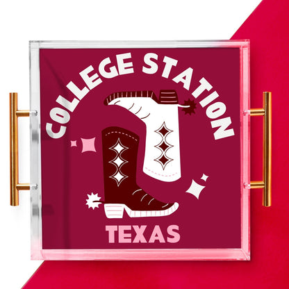 Texas A&M Kickoff College Town Large Acrylic Tray
