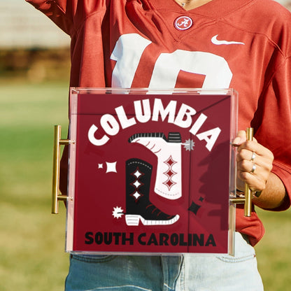 South Carolina Kickoff College Town Large Acrylic Tray