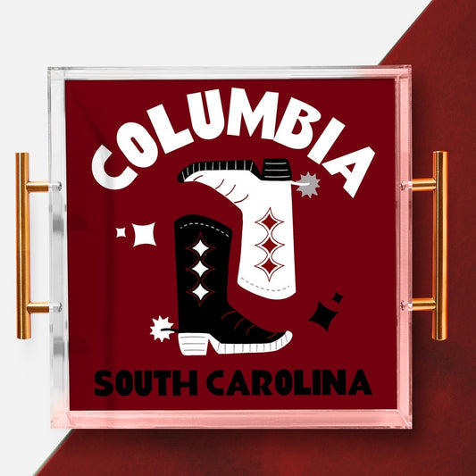 South Carolina Kickoff College Town Large Acrylic Tray