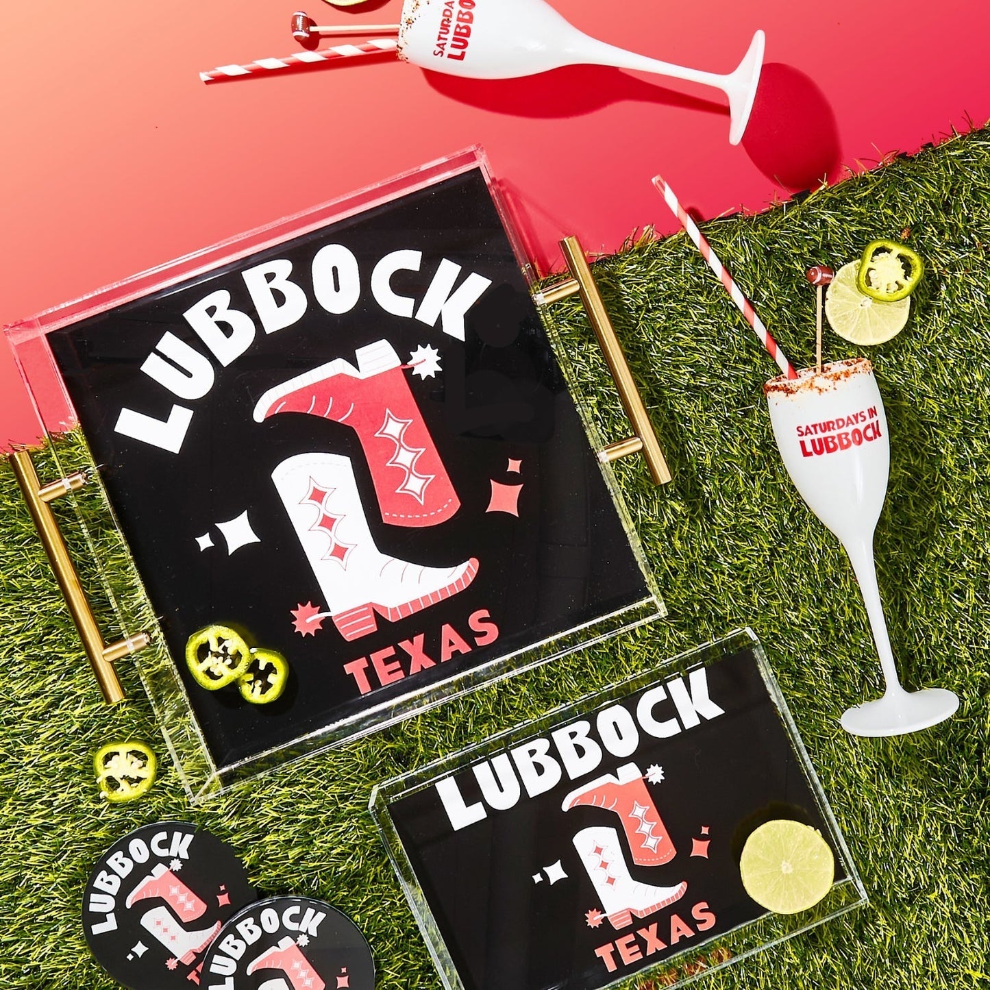 Texas Tech Kickoff College Town Large Acrylic Tray