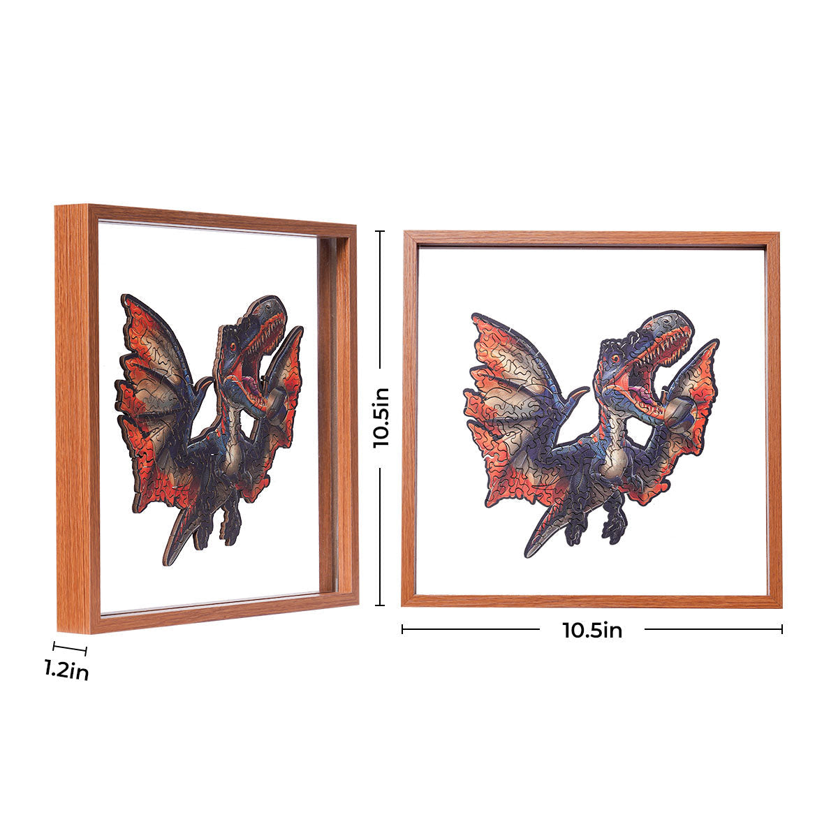 ROBOTIME Fierce Pterosaur Wooden Jigsaw Puzzle with Frame