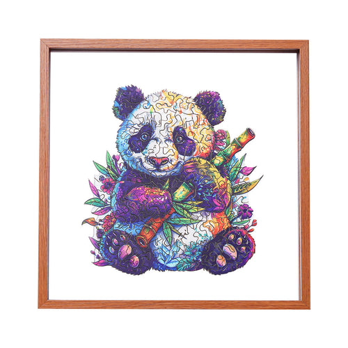 ROBOTIME Floral Panda Wooden Jigsaw Puzzle with Frame
