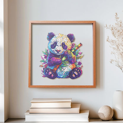 ROBOTIME Floral Panda Wooden Jigsaw Puzzle with Frame