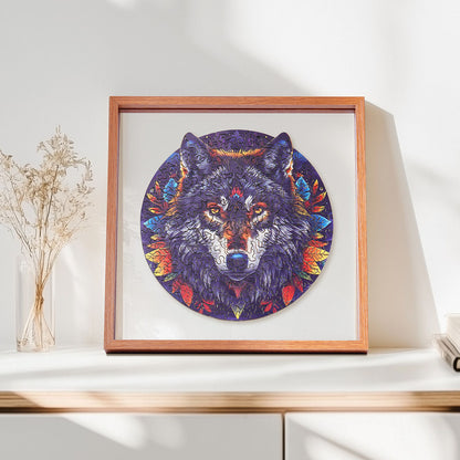 ROBOTIME Wolf in the Jungle Wooden Jigsaw Puzzle with Frame