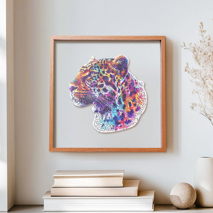 ROBOTIME Fancy Leopard Wooden Jigsaw Puzzle with Frame