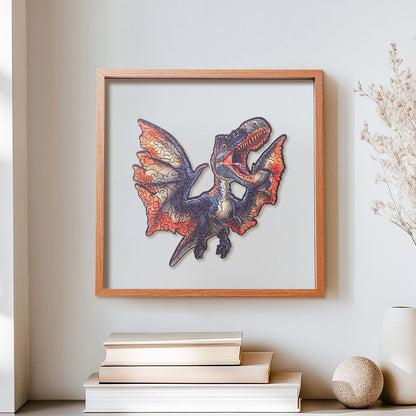 ROBOTIME Fierce Pterosaur Wooden Jigsaw Puzzle with Frame