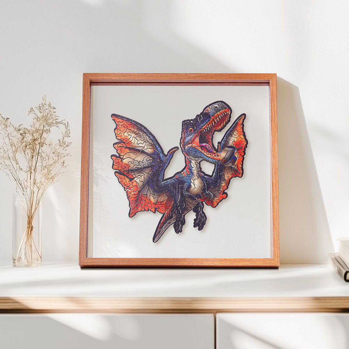 ROBOTIME Fierce Pterosaur Wooden Jigsaw Puzzle with Frame