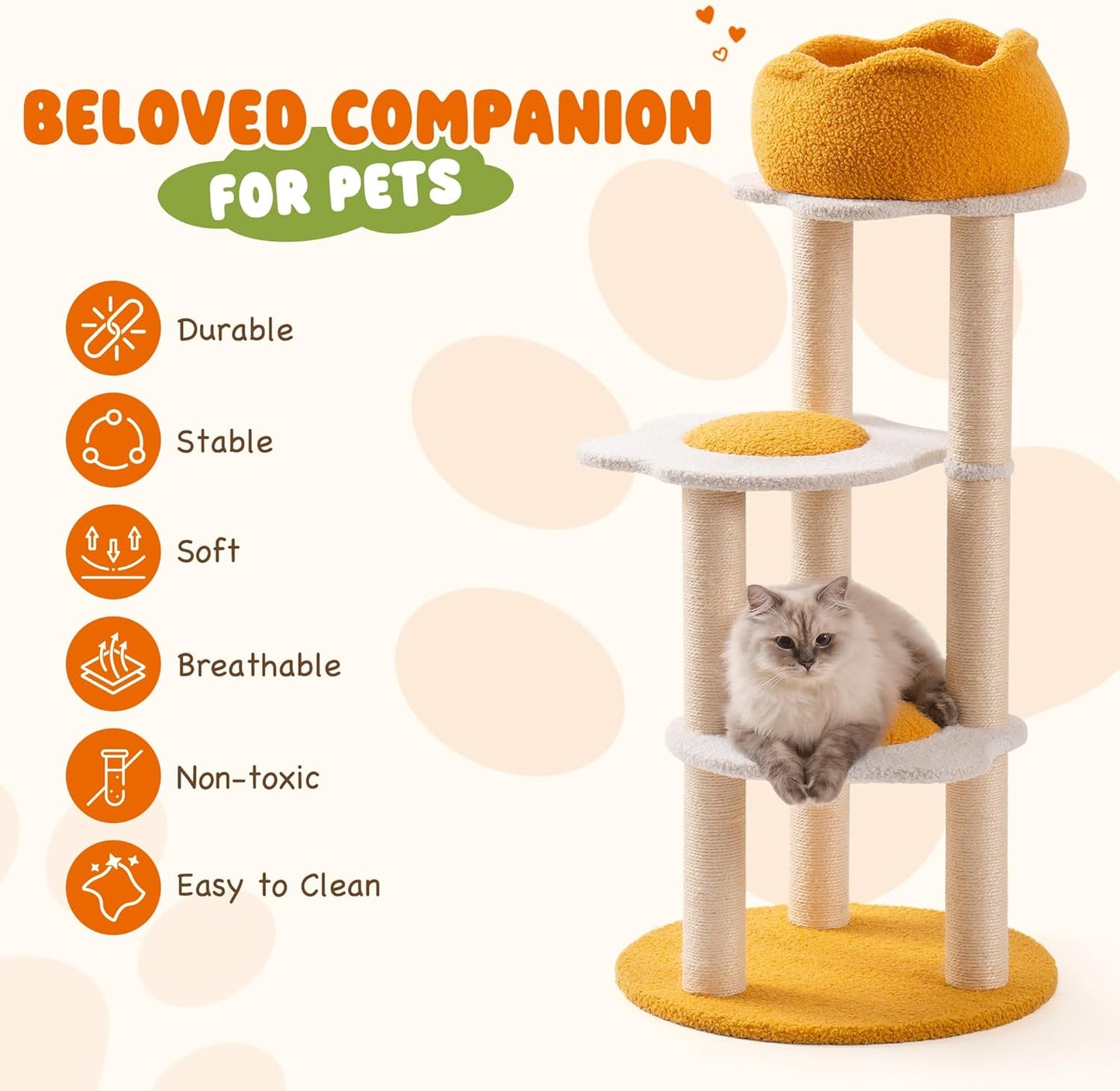 Fried Egg Cat Tree