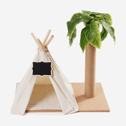 Cat Teepee Bed with Scratching Post