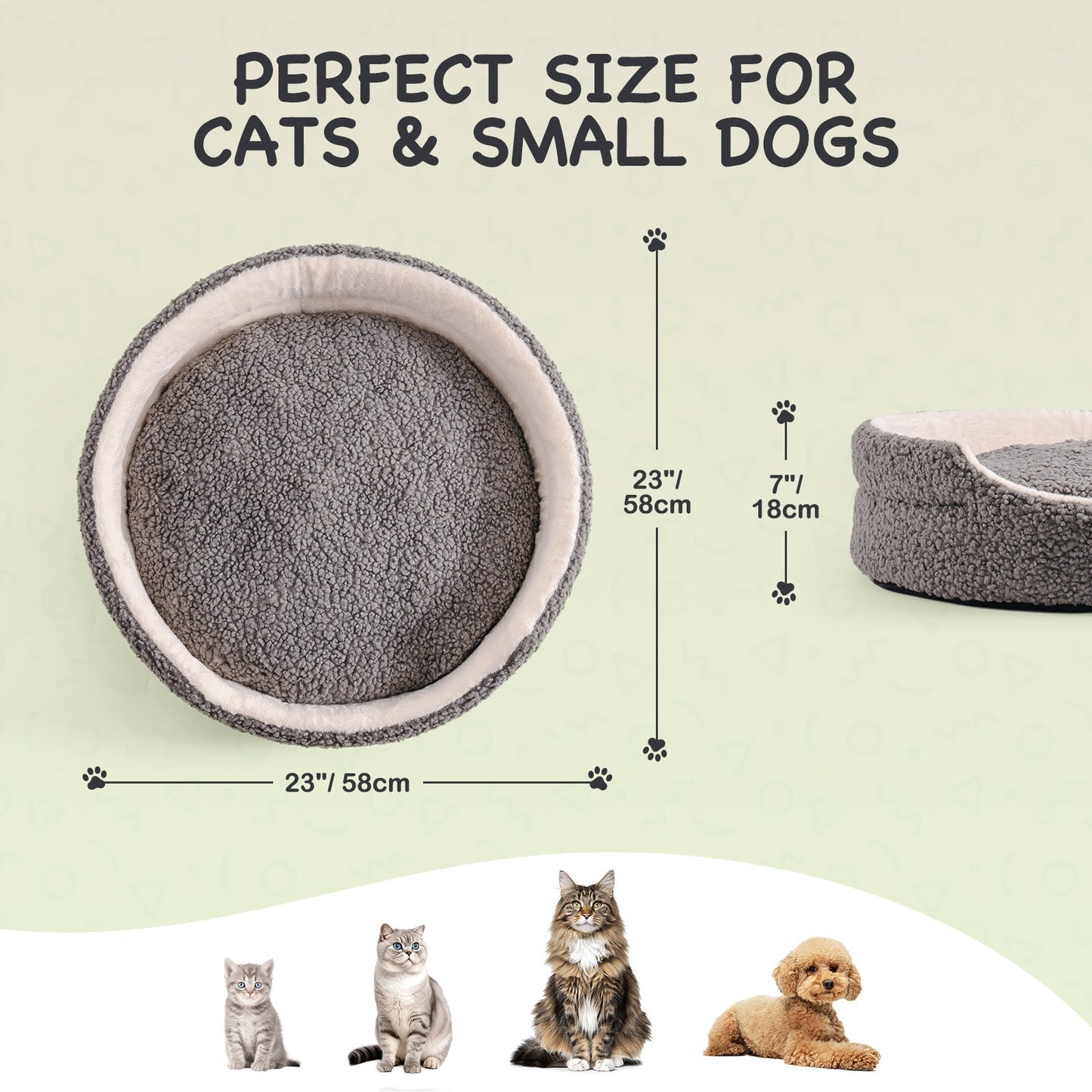 Round Cat & Dog Bed