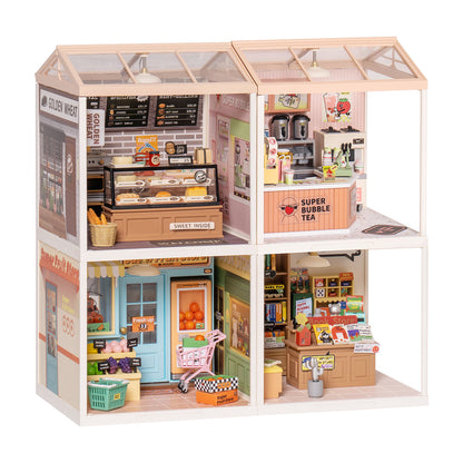 Rolife Super Creator Plastic Diy Mini House 4 in 1 Four Grid