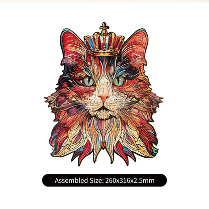 Rowood Cat King Wooden Jigsaw Puzzle