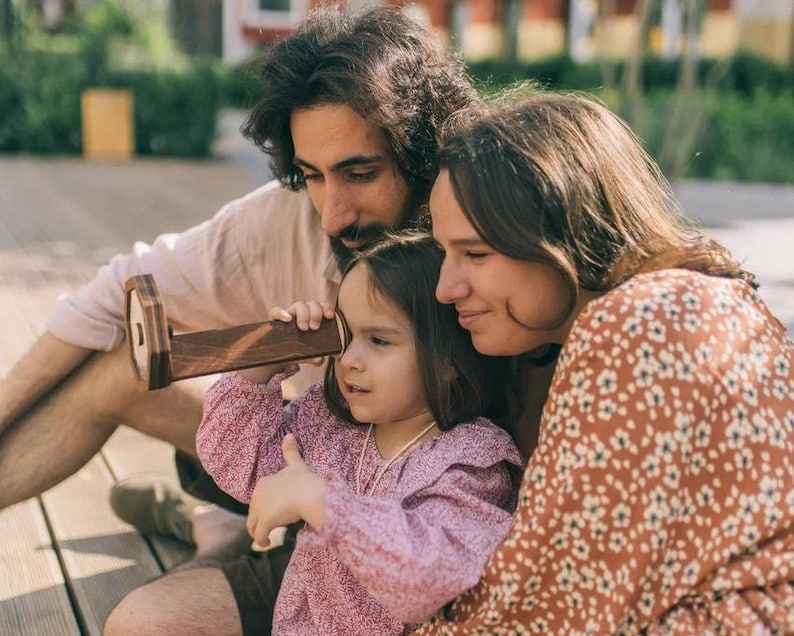 Handmade Wooden Kaleidoscope DIY Toy