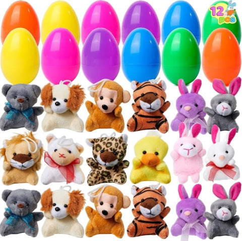 🐰 🐇12/24/36 Pcs Easter Eggs Filled with Plush Friends