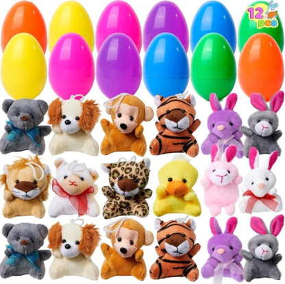 🐰 🐇12/24/36 Pcs Easter Eggs Filled with Plush Friends